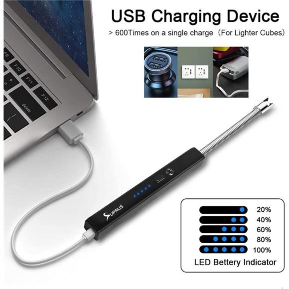 Electric Lighter Candle Lighter Rechargeable USB Arc lighters with Safety Lock - Picture 6 of 7